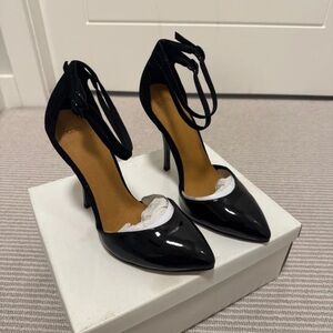 ASOS Glossy Black Heels with Strap